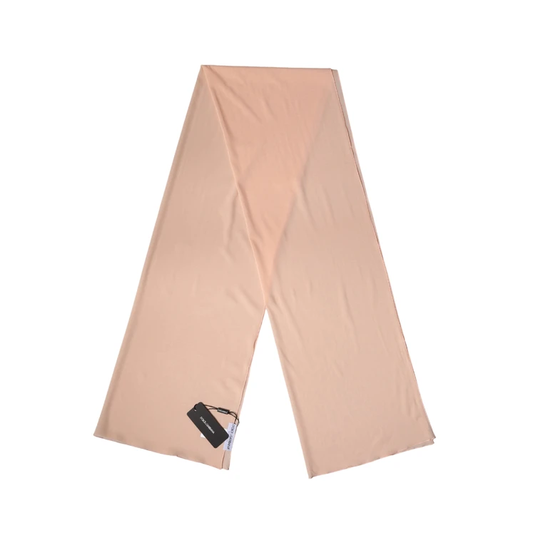 Dolce & Gabbana Peach Silk Neck Wrap Shawl Women Stole 200cm X 64cm Scarf Pink Elastane - Women