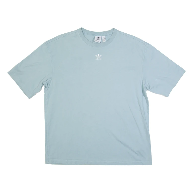 ADIDAS ORIGINALS Womens T-Shirt Blue UK 6