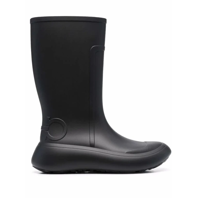Gancini-Debossed Rain Boots