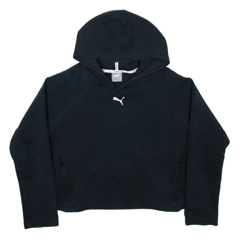 PUMA Cropped Womens Black Hoodie XL