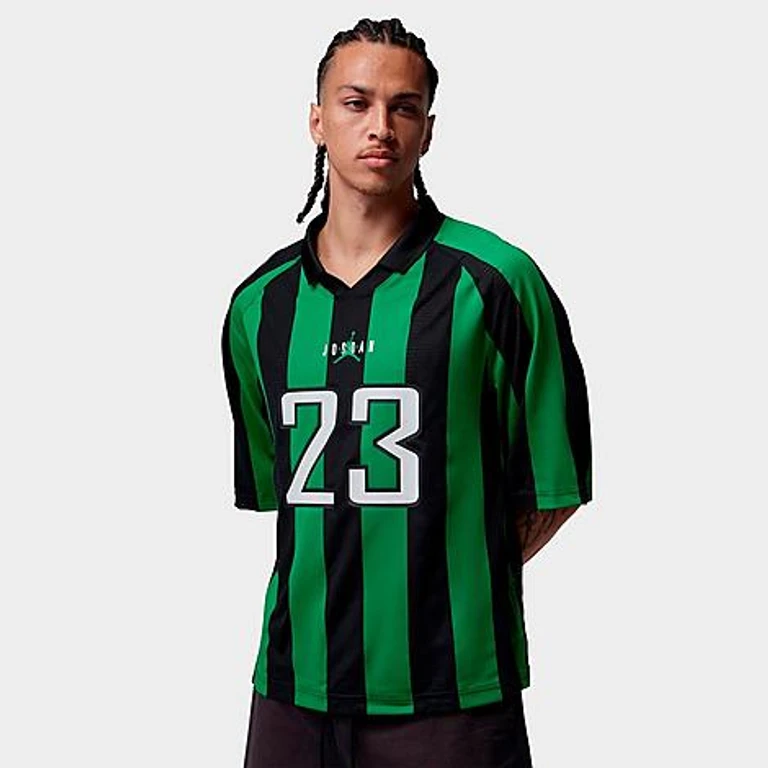 Nike Men's Jordan Brooklyn Terrace Top in Lucky Green/Black/Lucky Green Size: XS