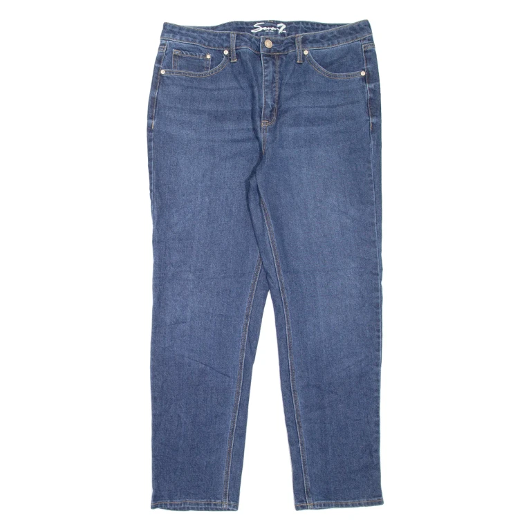 SEVEN7 Womens Jeans Blue Slim Straight Stone Wash W35 L29