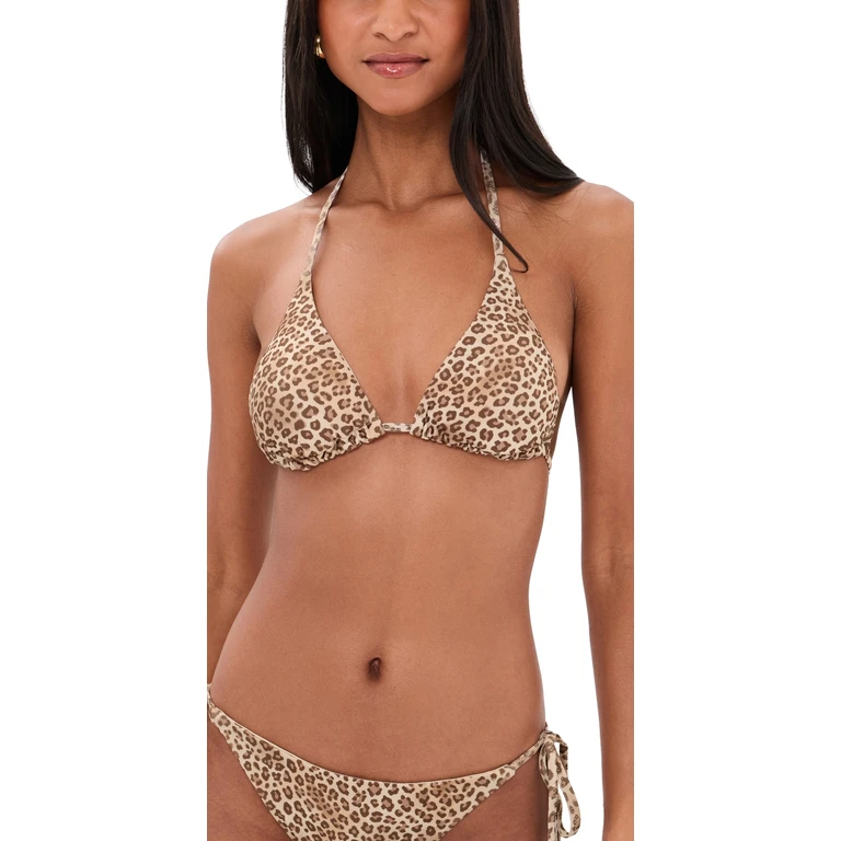 Ramy Brook Leopard Nikoleta Bikini Top Light Leopard XL
