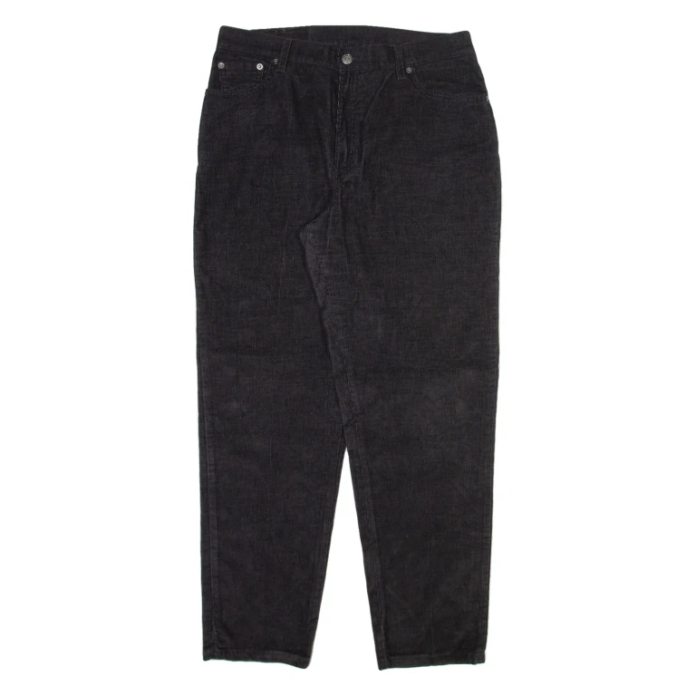 LEVI'S 550 Womens Corduroy Trousers Grey Relaxed Tapered W32 L30