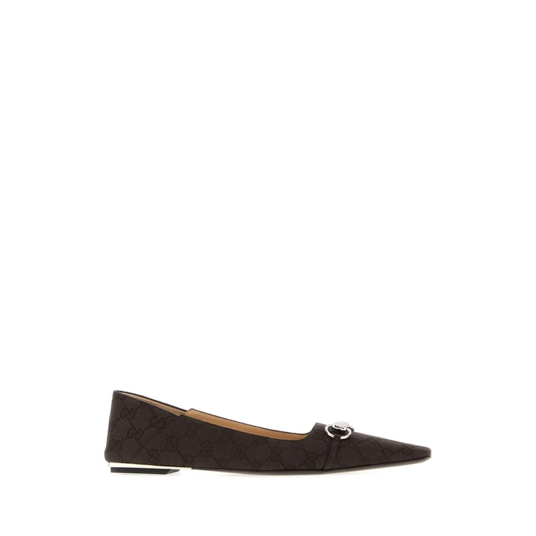 Gucci Gg Fabric Ballerinas Chocobrowntmoro Ballerine - Women