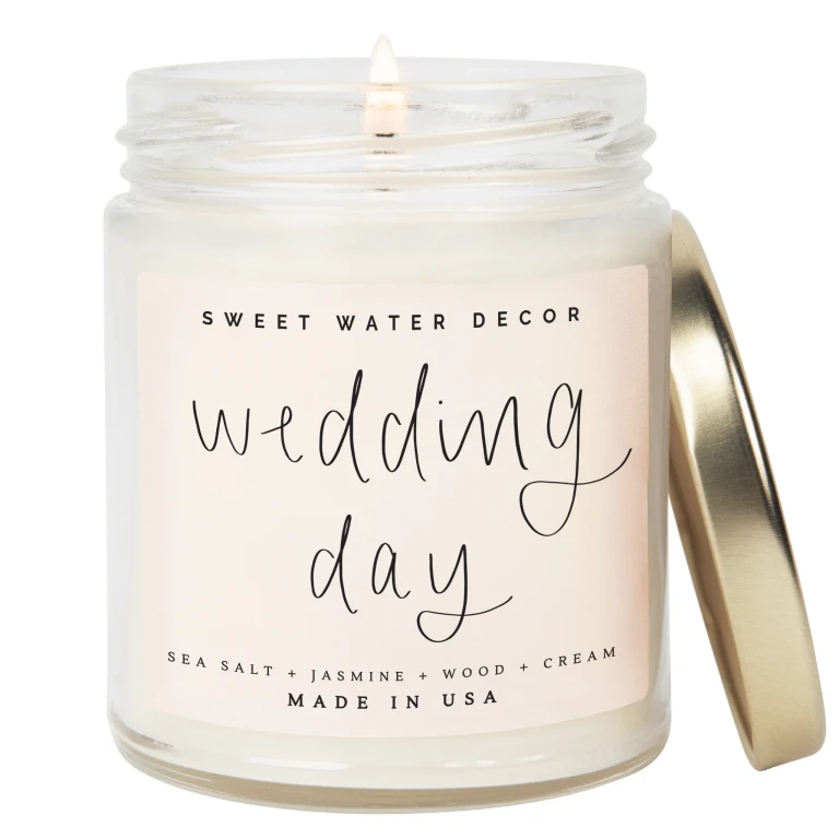 Wedding Day Soy Candle - Clear Jar - 9 oz (Spa Day)