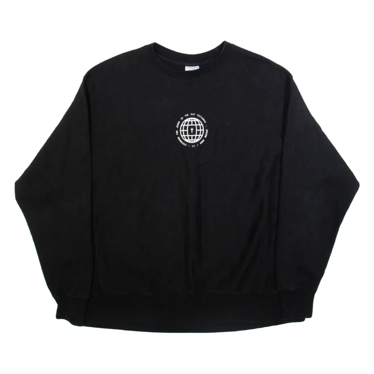 CHAMPION REVERSE WEAVE Mens Sweatshirt Black XL
