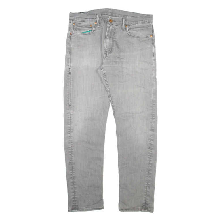 LEVI'S 508 Jeans Mens Grey Regular Tapered Stone Wash W32 L29
