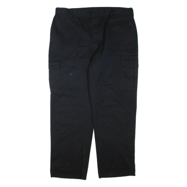 DICKIES Mens Trousers Black Regular Tapered W40 L32