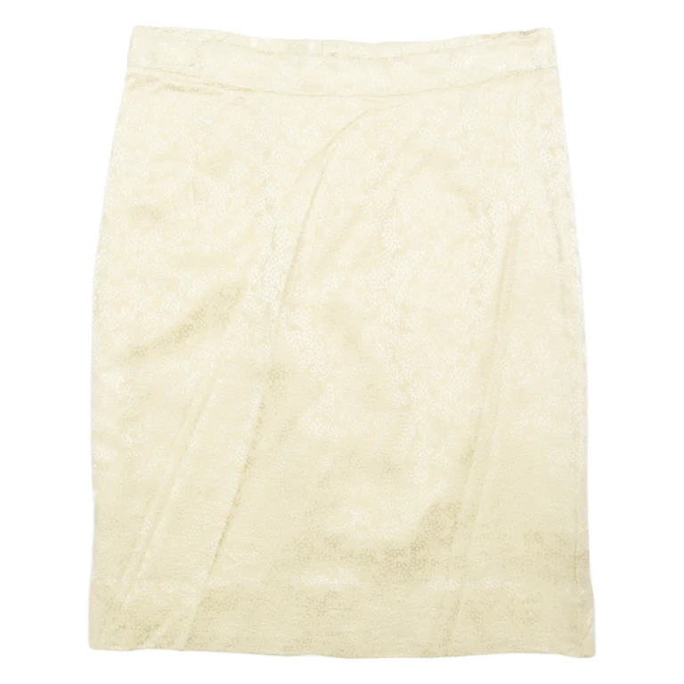 Womens Pencil Skirt Gold Midi Floral M