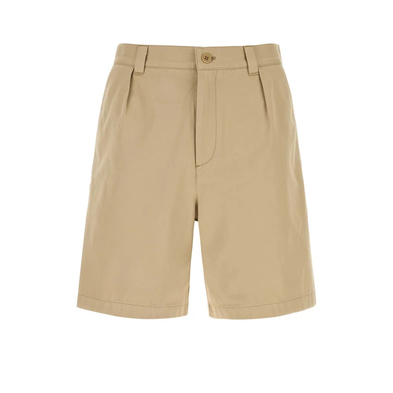 A. P.C. Beige Cotton Bermuda Shorts Exterior - Men