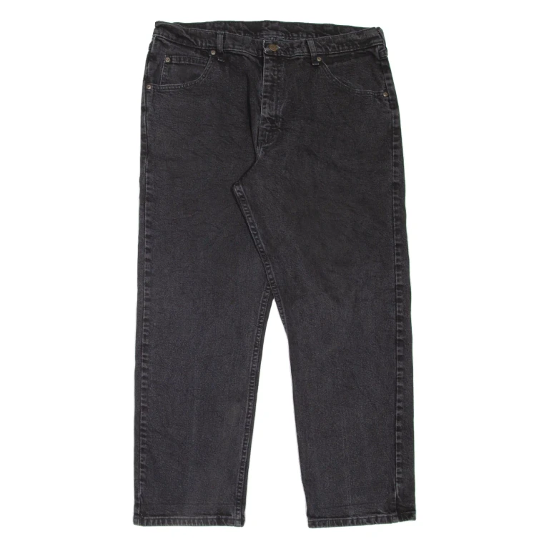 WRANGLER Mens Jeans Black Relaxed Tapered W34 L28