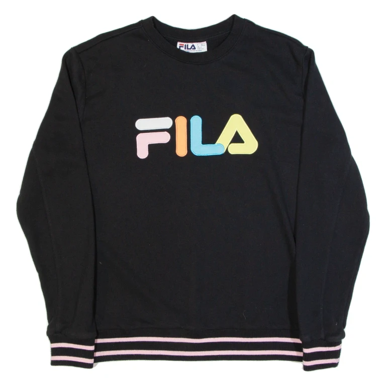 FILA Womens Sweatshirt Black L (VV1-221124-5937)