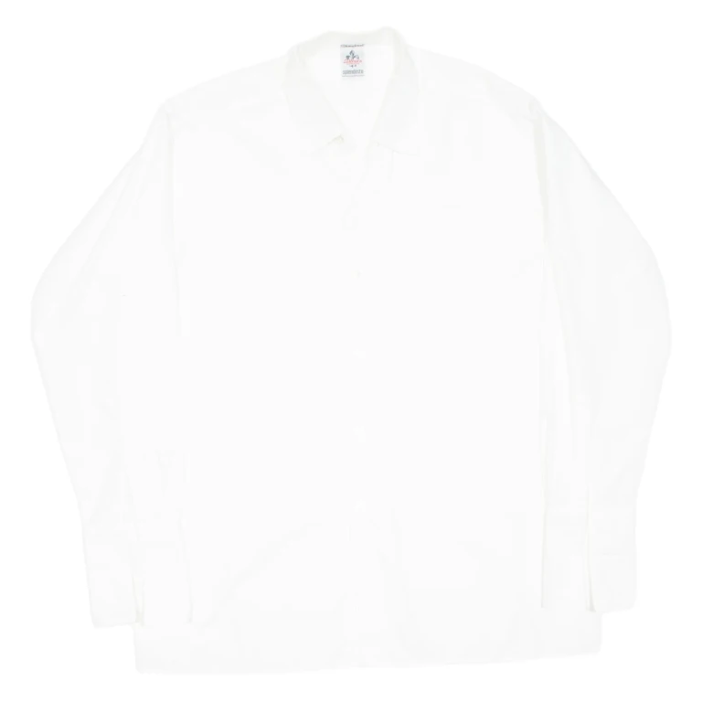 LUTTEURS CHEMISIER Mens Formal Shirt White Long Sleeve XL