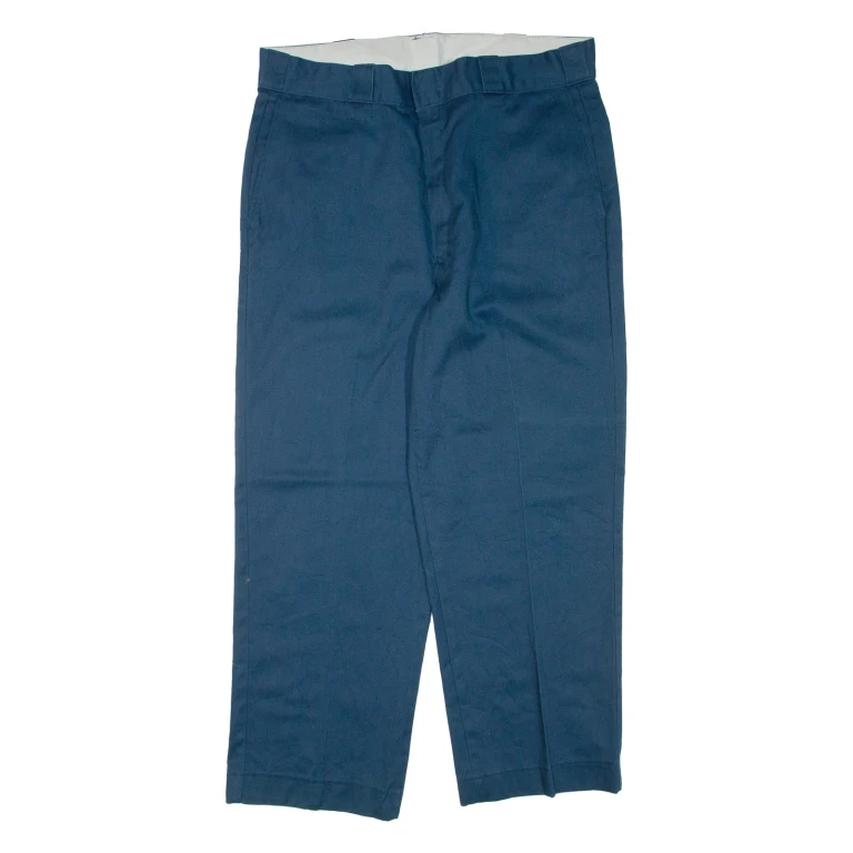 DICKIES Mens Trousers Blue Regular Tapered W36 L27