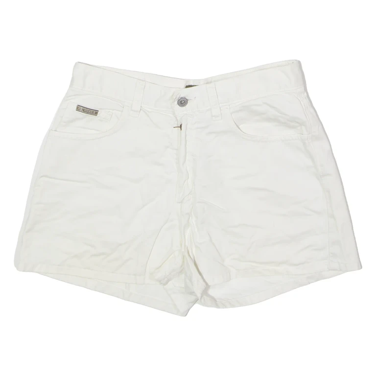 CALVIN KLEIN JEANS Khaki Womens Casual Shorts Cream Slim S W28