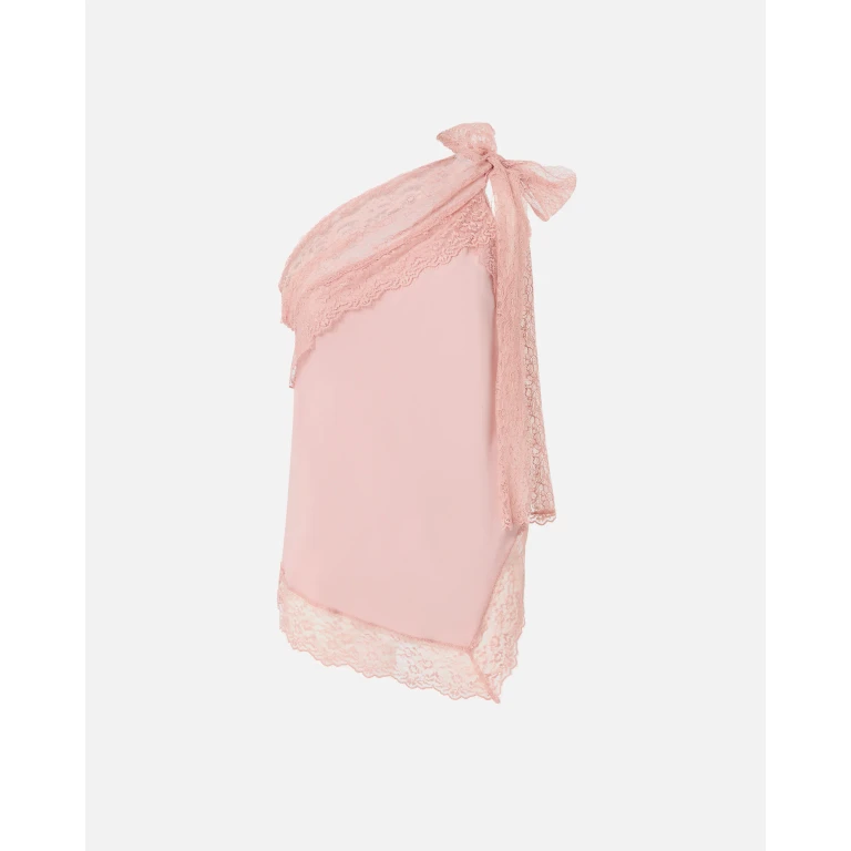 Pinko - Top asymétrique bordé de dentelle - 40