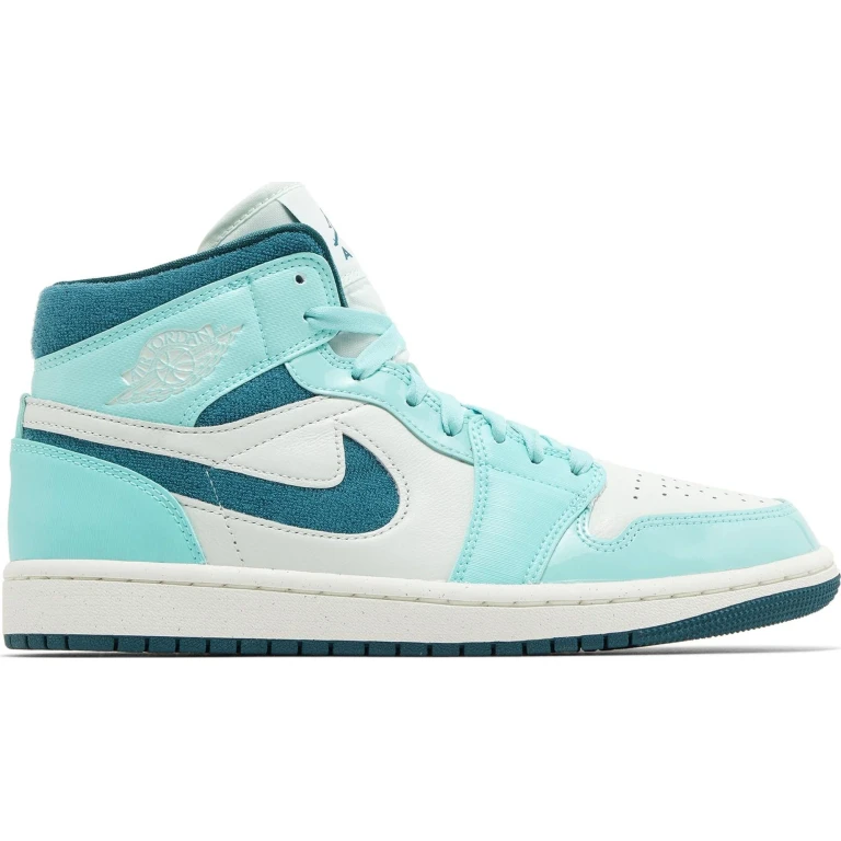 Women's Retro 1 Mid 'Chenille Bleached Turquoise ' Sneakers