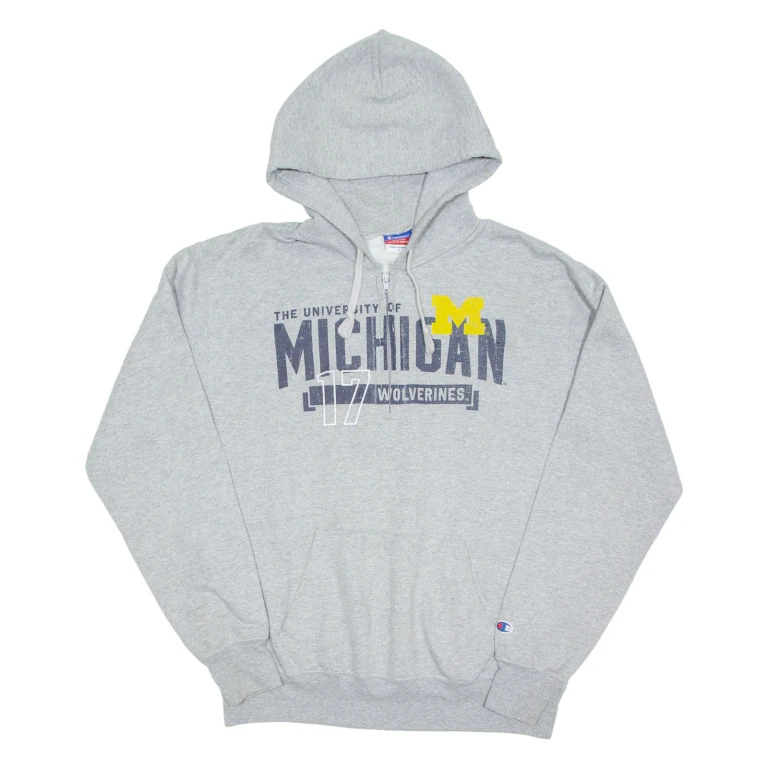 CHAMPION Mens Grey Hoodie USA L