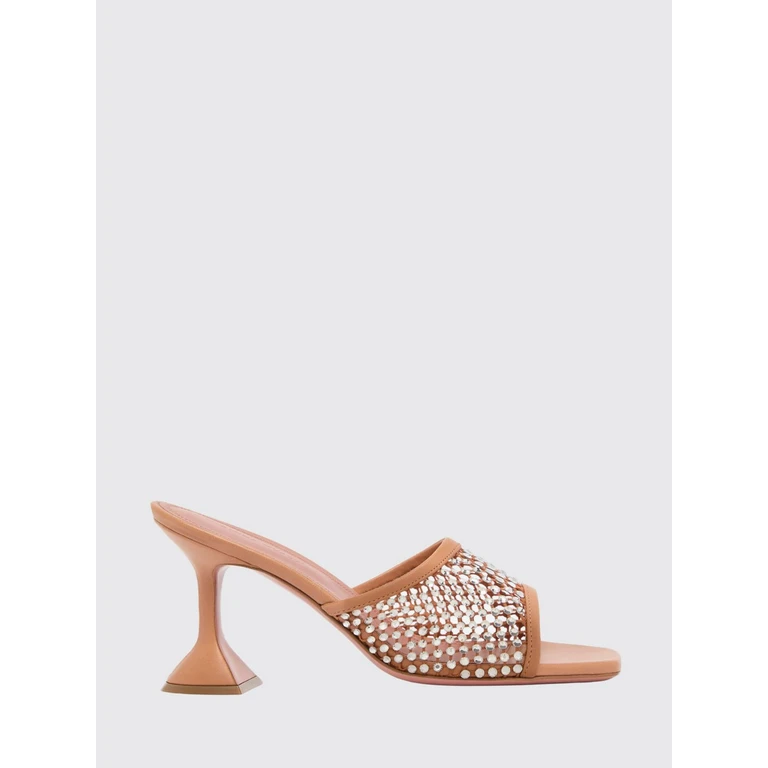 Heeled Sandal Woman color Milk (LUPITACRYSTALNETSLIPPER70LATTEWHITE)