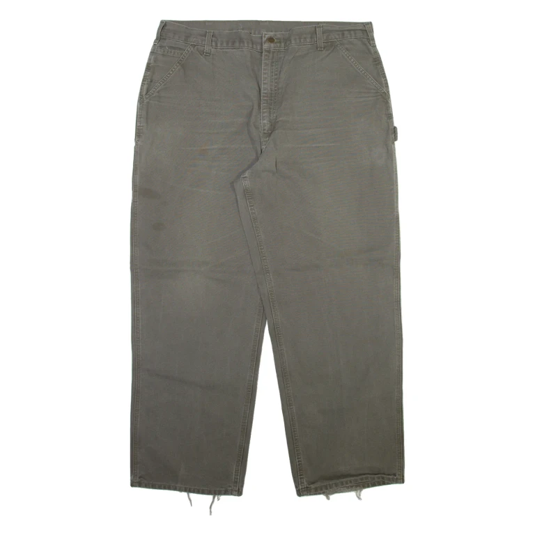 CARHARTT Mens Trousers Grey Relaxed Straight W40 L31