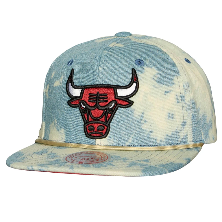 Men's NBA Acid Wash Snapback Bulls Blue