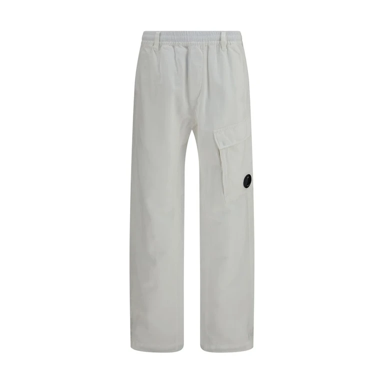 C. P. Company White Cotton Cargo Pants - Men
