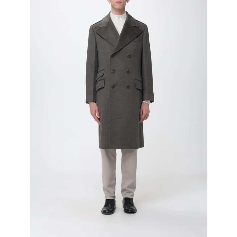 Double-Breasted Merino Wool Knee-Length Coat (MV4679141HC014)