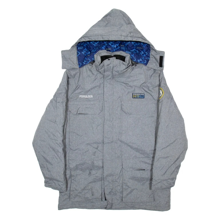 NFL Mens Parka Coat Grey USA L