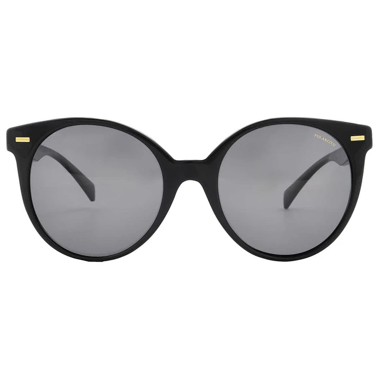 Versace Polarized Grey Round Ladies Sunglasses VE4442 GB1/81 55