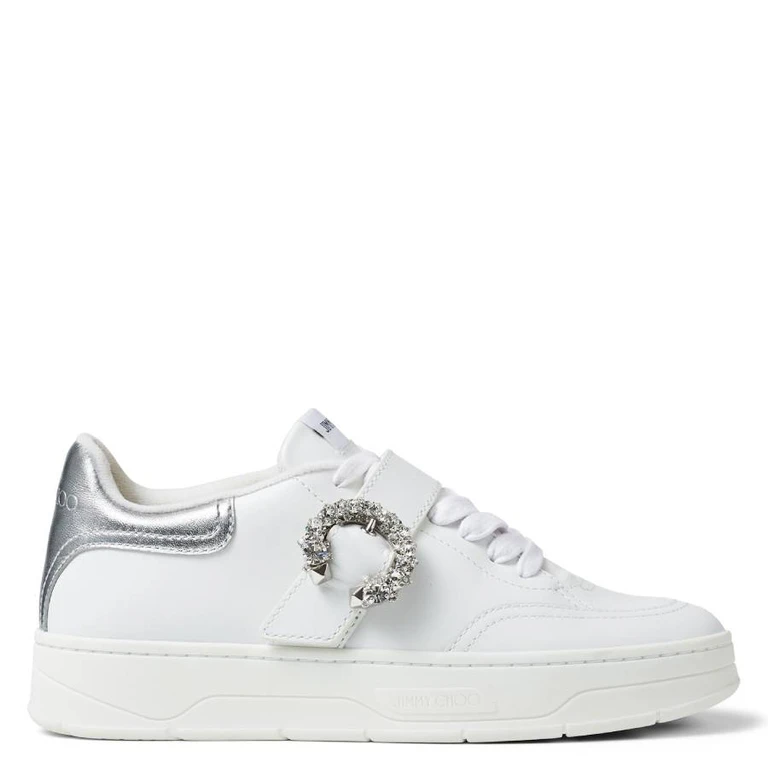 Osaka Crystal Buckle Low-Top Sneakers