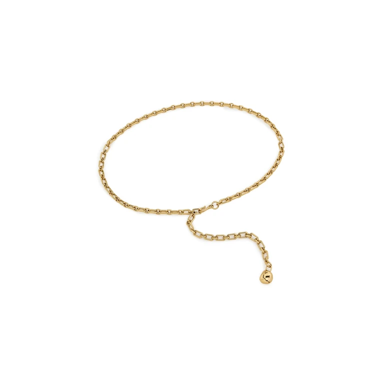 Madewell Loop Chain Belt Coffee Gold M/L
