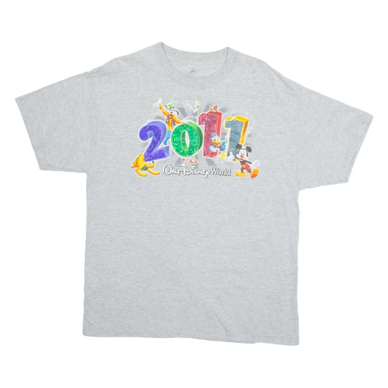 WALT DISNEY 2011 Womens T-Shirt Grey L