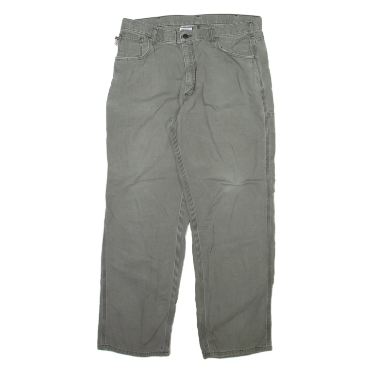 CARHARTT Mens Trousers Grey Relaxed Straight W38 L32