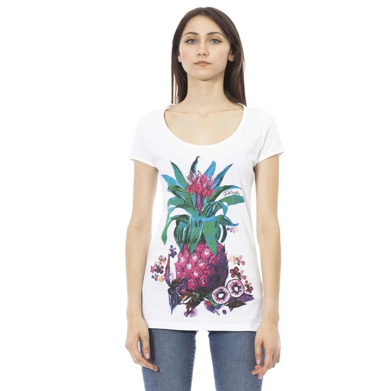Just Cavalli White Cotton Women T-Shirt - Women