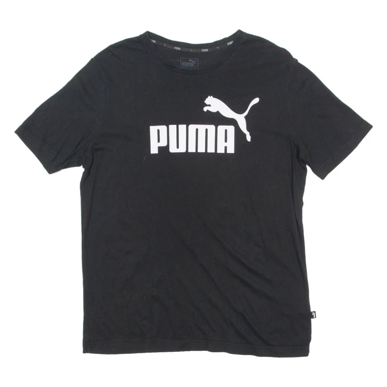 PUMA Mens T-Shirt Black Crew Neck M (NN1-071124-15419)