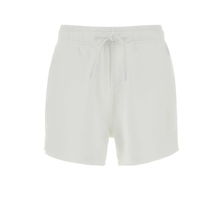 Polo Ralph Lauren White Cotton Blend Shorts 001 Exterior: Polyester - Women