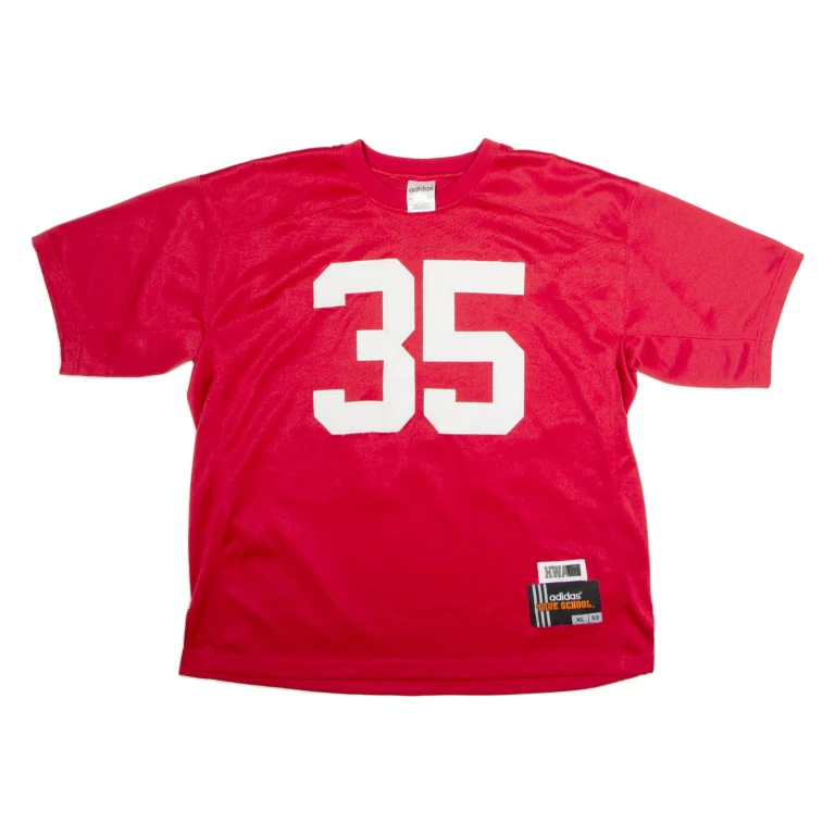 ADIDAS Wisconsin Badgers Retro Home #35 Ameche Mens Jersey Red USA V-Neck XL
