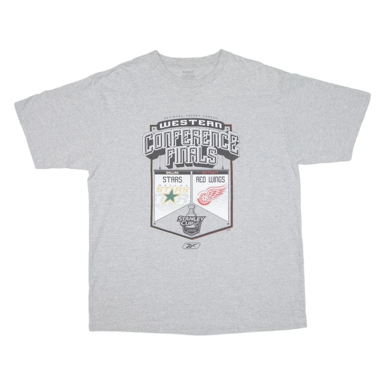 REEBOK Stanley Cup 2008 Mens T-Shirt Grey USA L