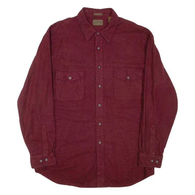 ST.JOHN'S BAY Mens Plain Shirt Red Long Sleeve XL
