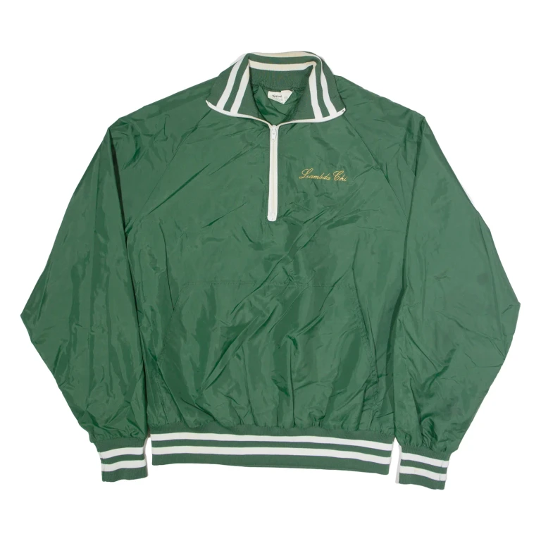 KING LOUIE Lambda Chi Mens Track Jacket Green Nylon XL