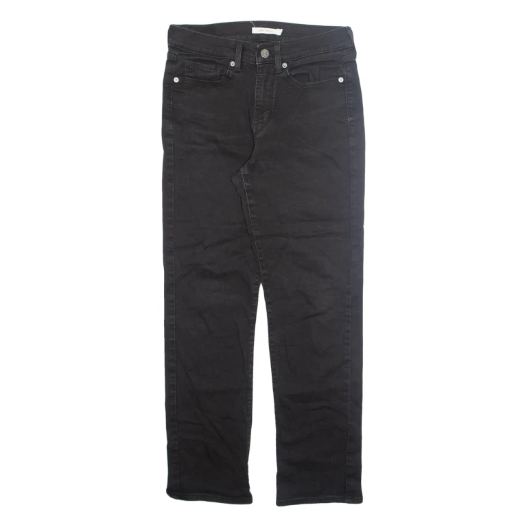 LEVI'S Womens Jeans Black Regular Straight W27 L30