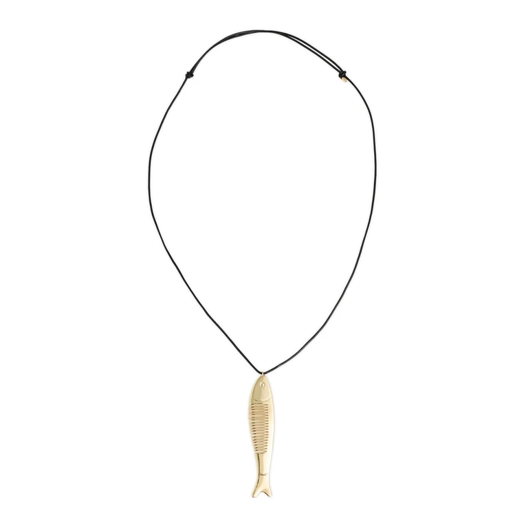 Madewell XL Sardine Comb Cord Necklace Antique Gold One Size