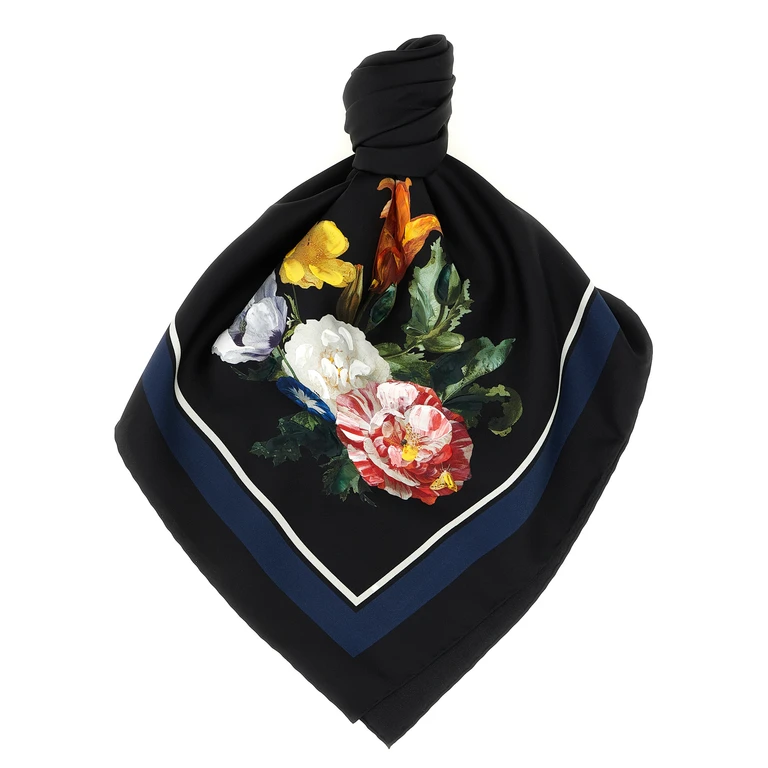 Maison Margiela Black Silk Scarf - Women
