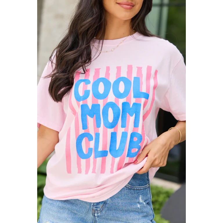 Cool Mom Club Light Pink Graphic Tee