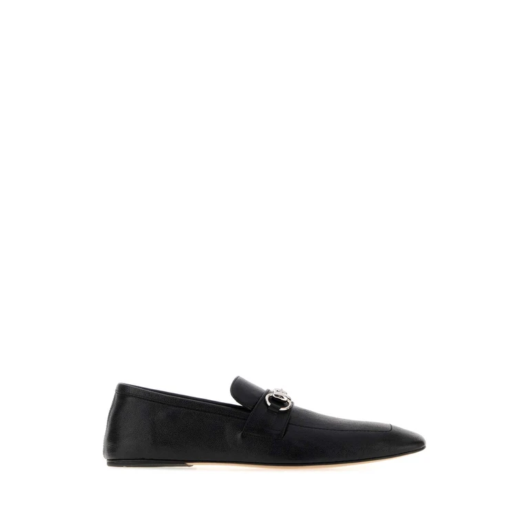 Gucci Black Leather Ragazzo Loafers Calf Skin Mocassini - Women