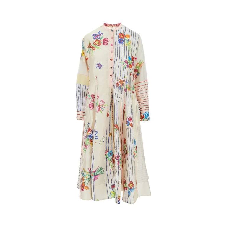 PÉRO Printed cotton and silk midi dress Woman 36