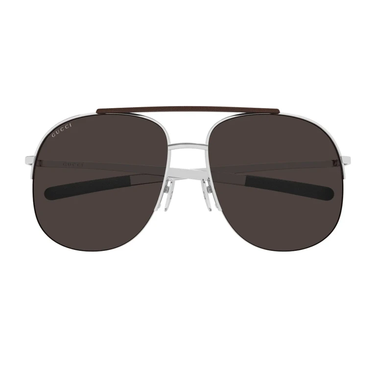 Gucci Gg2165s Linea Institutional Logo Silver Metallo Sunglasses - Women