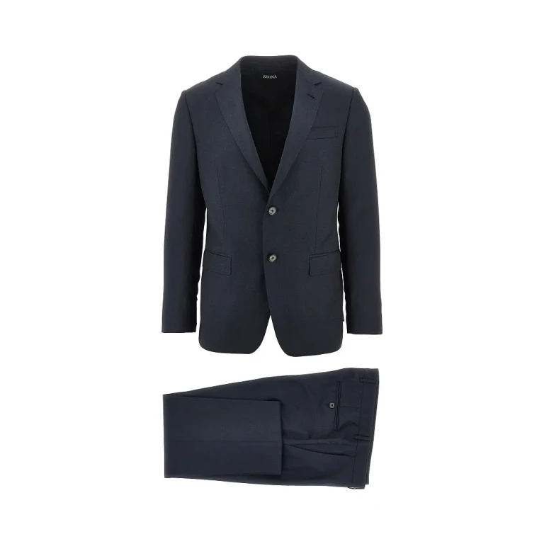 Wool canvas tailored suit Man 54