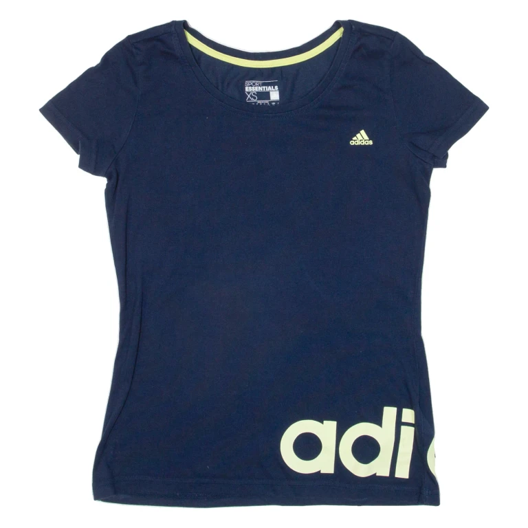 ADIDAS Womens T-Shirt Blue XS